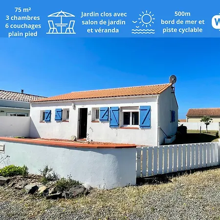 Holiday home Maison Charmante Proche Avec Jardin, Veranda Et Wifi - Quartier La Sauzaie - Fr-1-231-232 Bretignolles-sur-Mer